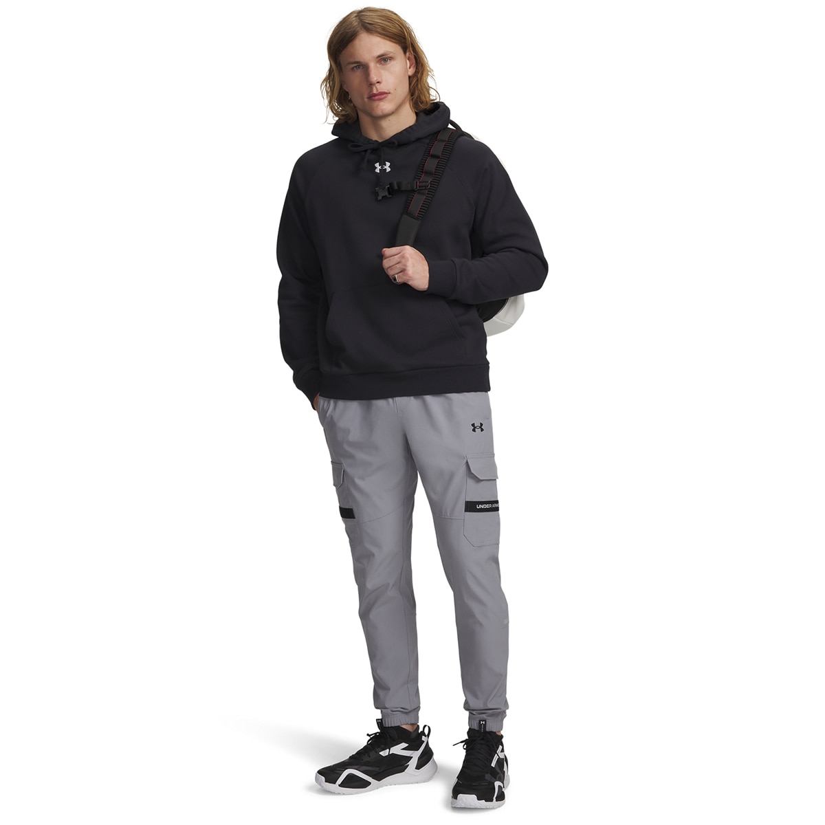 Calças de Homem Training UA Tech Utility Woven Pant Cinzento-aço-3