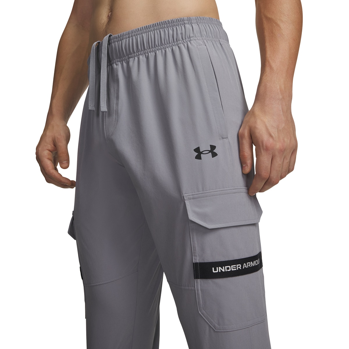 Calças de Homem Training UA Tech Utility Woven Pant Cinzento-aço-4