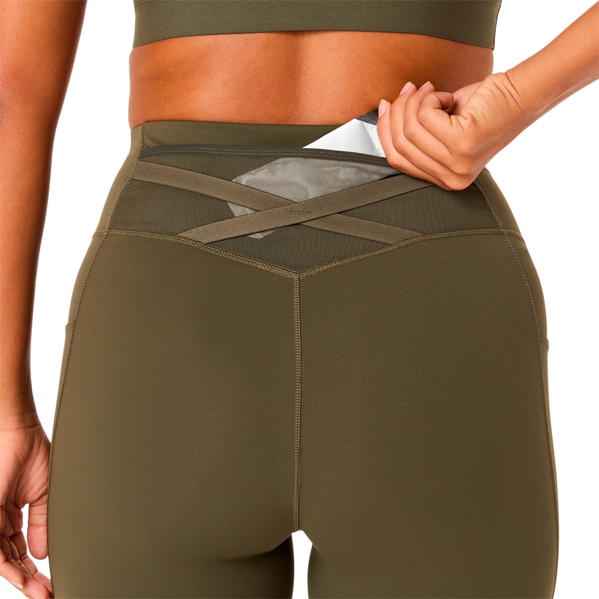 Leggings Nagino Run Adjustable Tight Verde-7