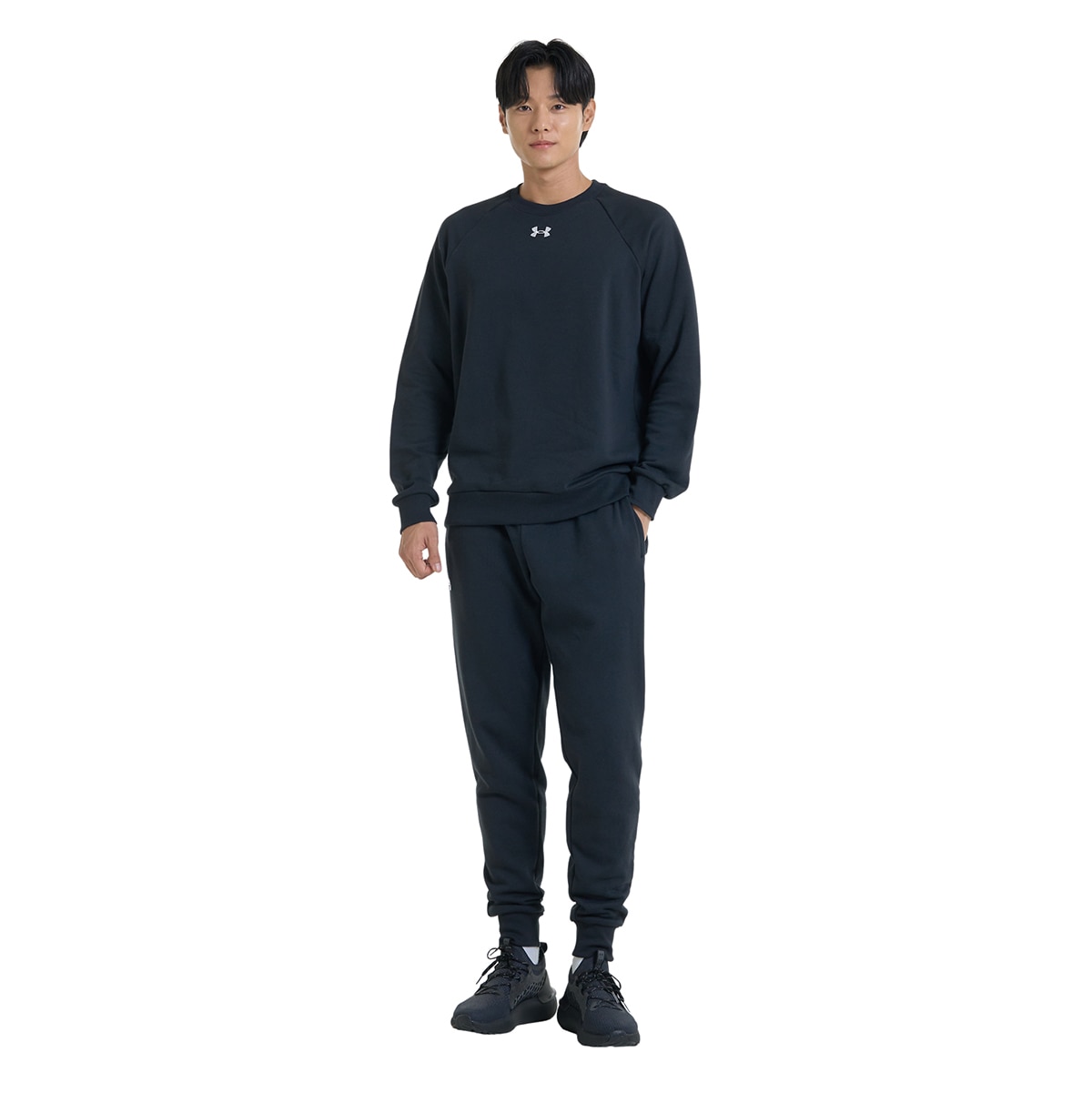 Calças de Homem Rivel Fleece Preto-7