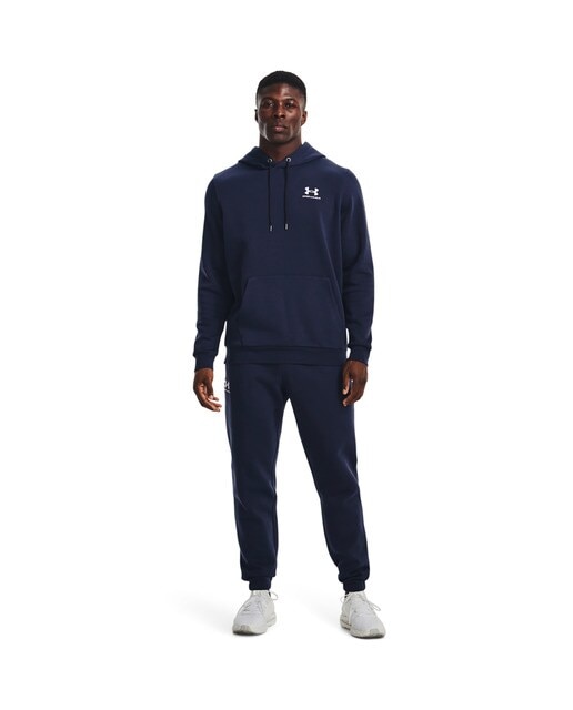 Calças de Homem Essential Fleece Azul-marinho / Branco-3