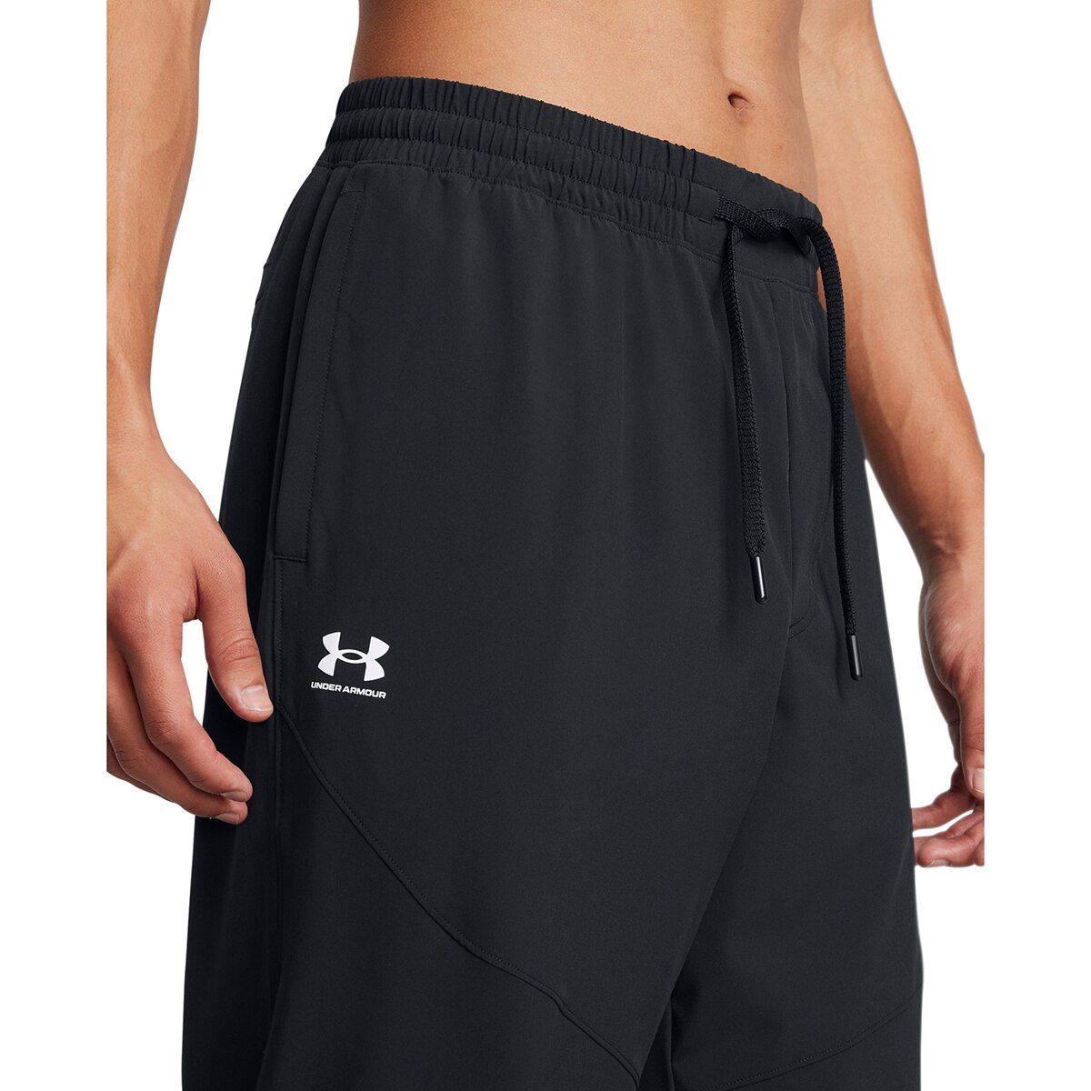 Calças de Homem UA Vibe Woven Jogger Preto / Branco-6
