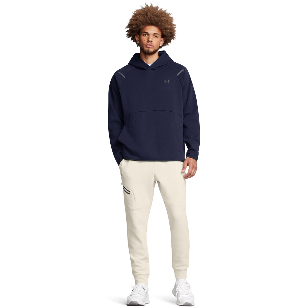 Calças Casual de Homem Ua Unstoppable Flc Jgr Eu-Blk Branco-3
