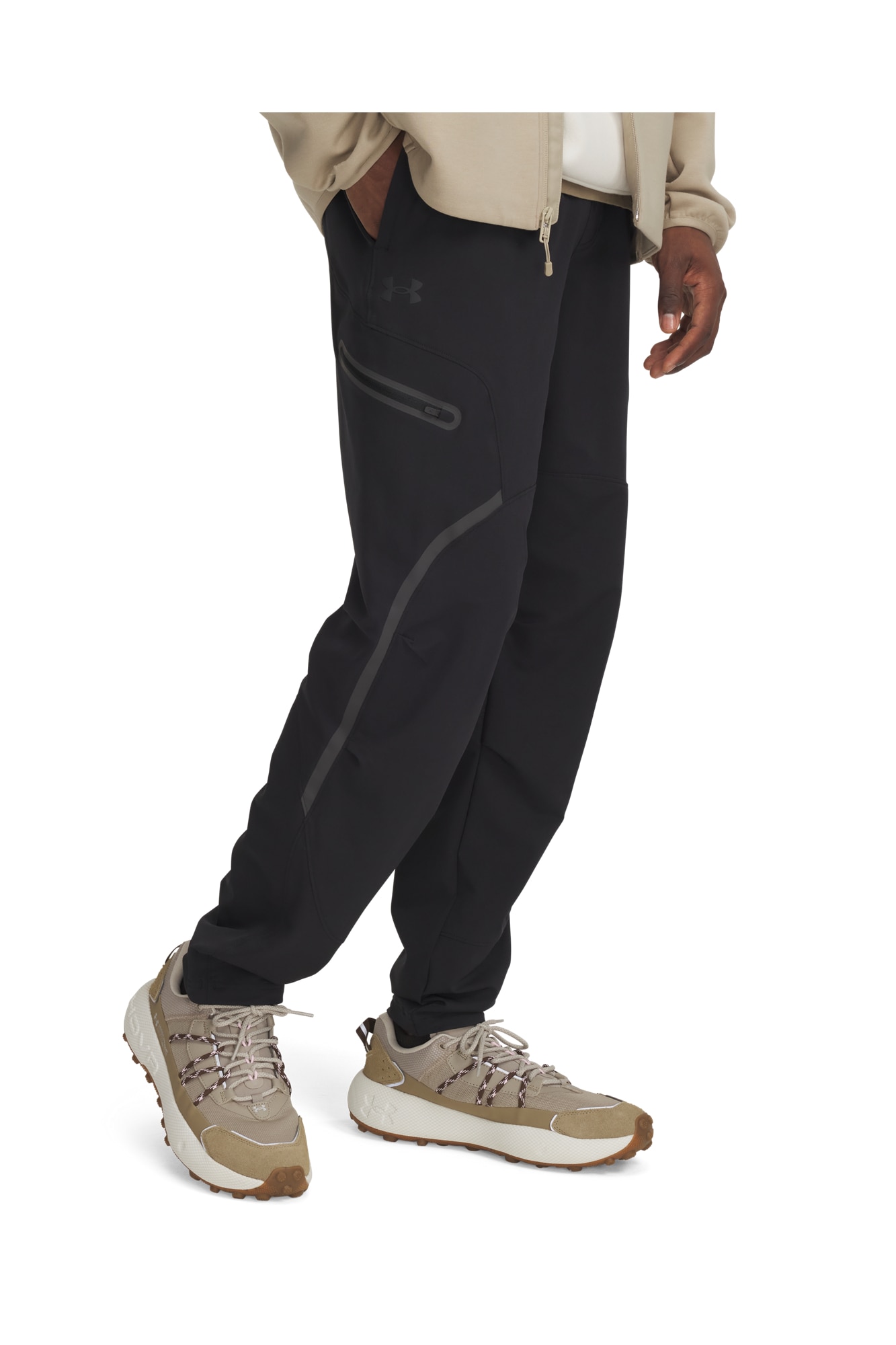 Calças de Homem UA Unstoppable Cargo Pant Preto-3