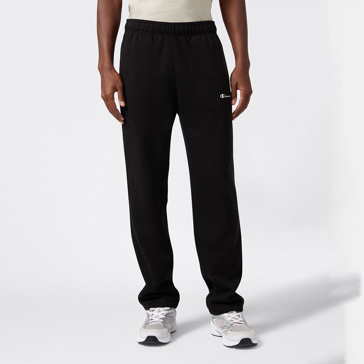 Calças Casual de Homem Straight Hem Pants Preto-1