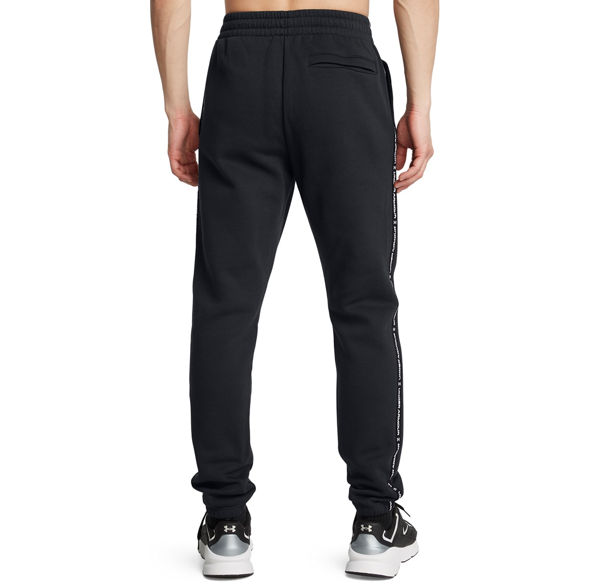 Calças de Homem UA Icon Fleece Jgr Taping Preto-2