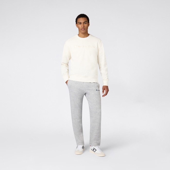 Calças de Homem Straight Hem Pants Cinzento-3