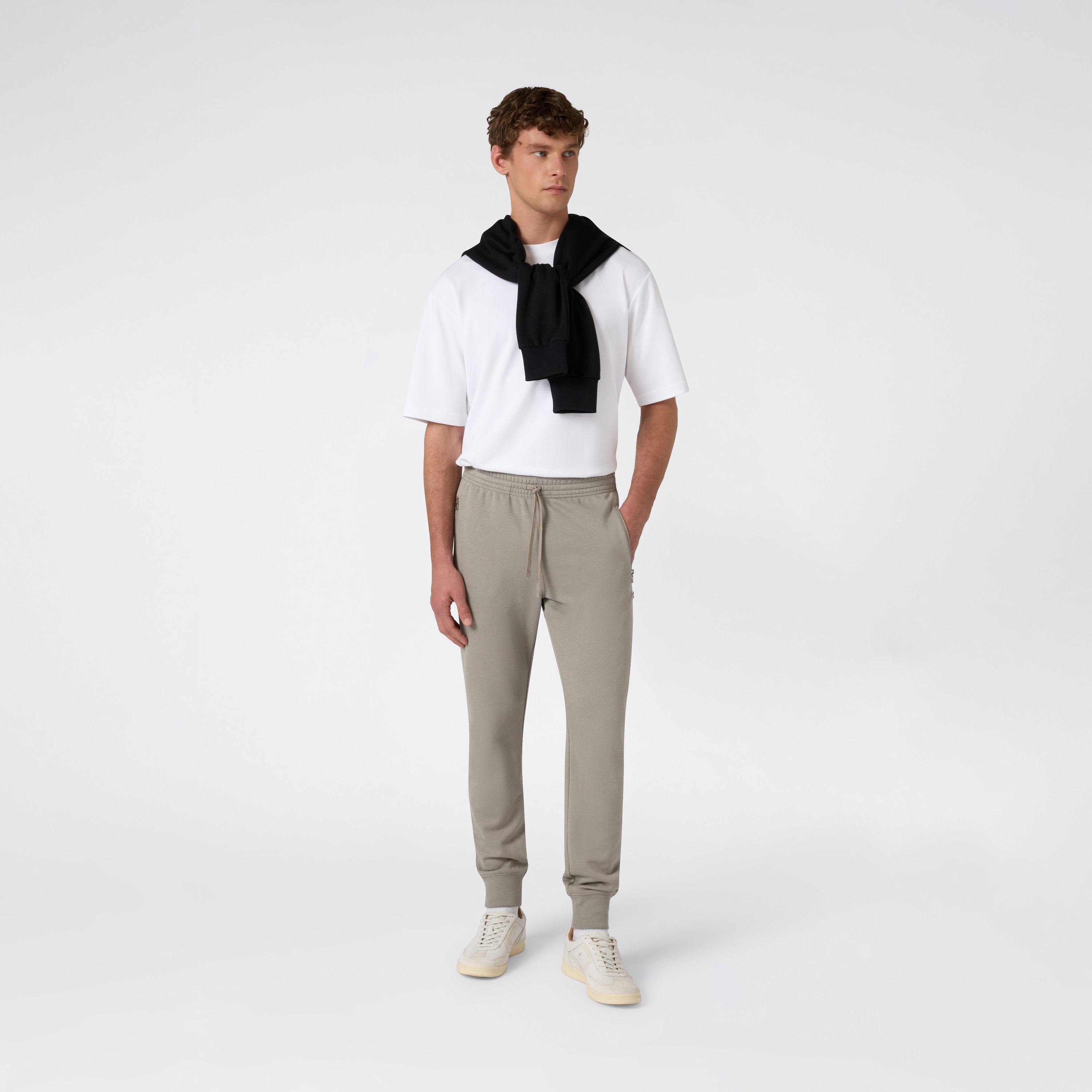 Calças de Homem Rib Cuff Pants Cinzento-1