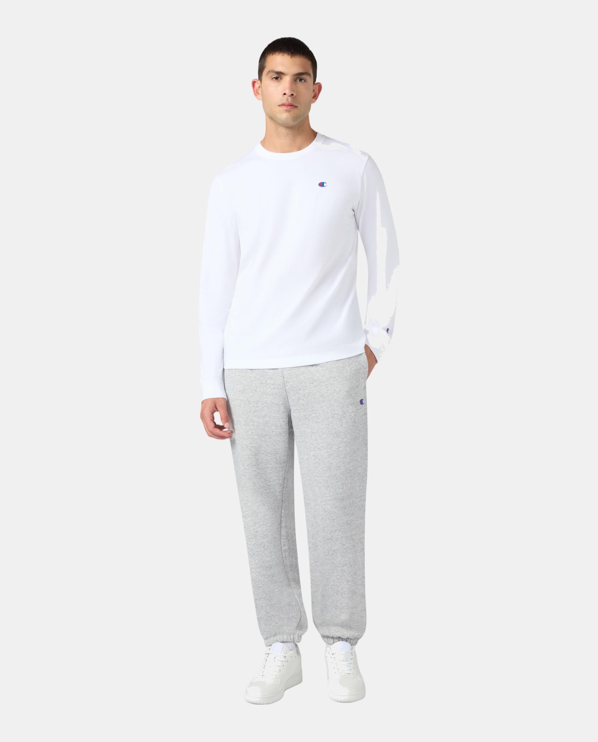Calças Casual Elastic Cuff Pants Cinzento-3
