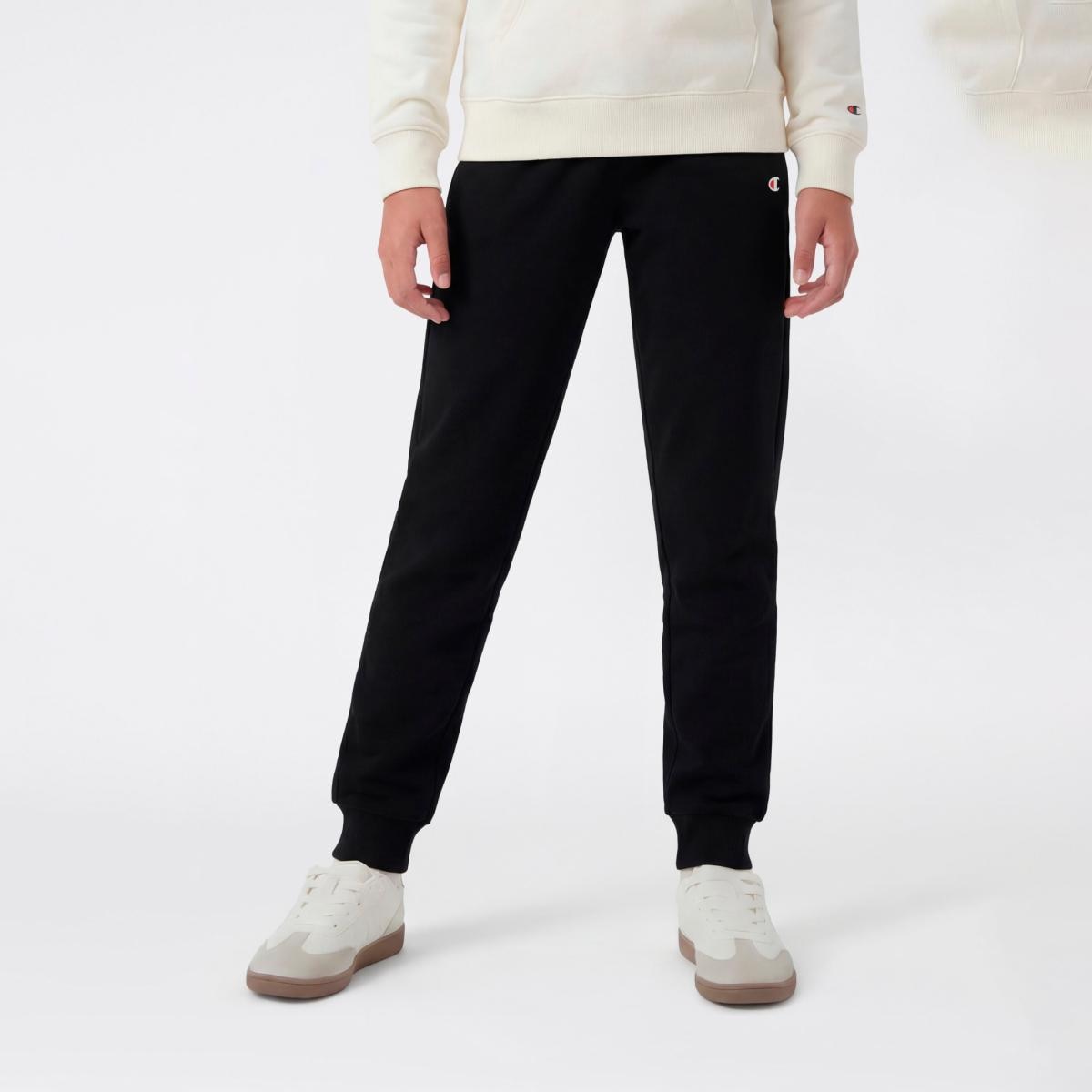 Calças de Menina Rib Cuff Pants Preto-1