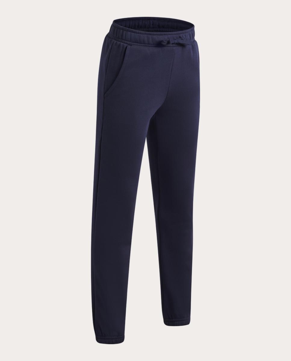 Calças de Criança UA B Rival Fleece Jogger Azul-noite-3