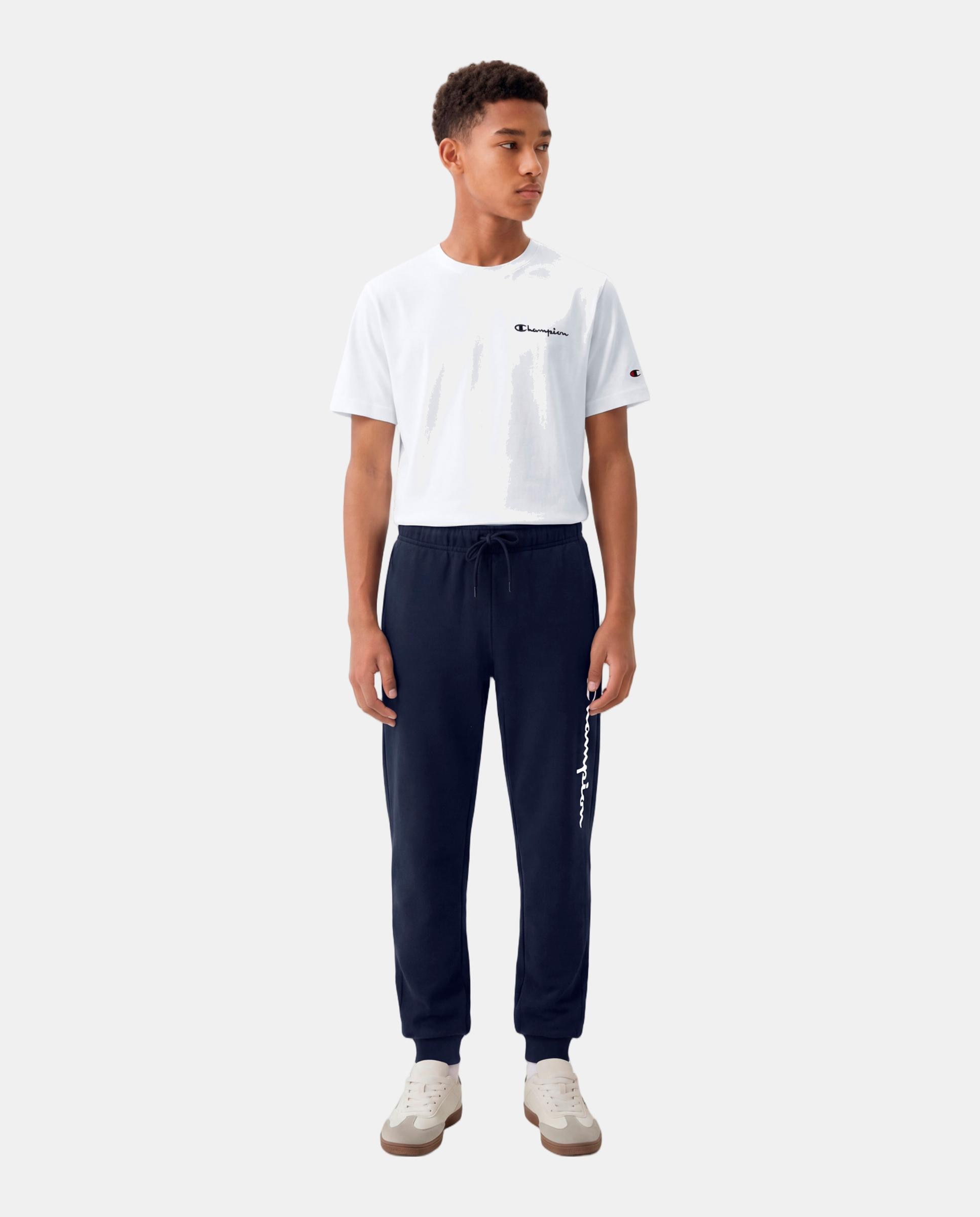 Calças Casual de Criança Rib Cuff Pants Azul-3