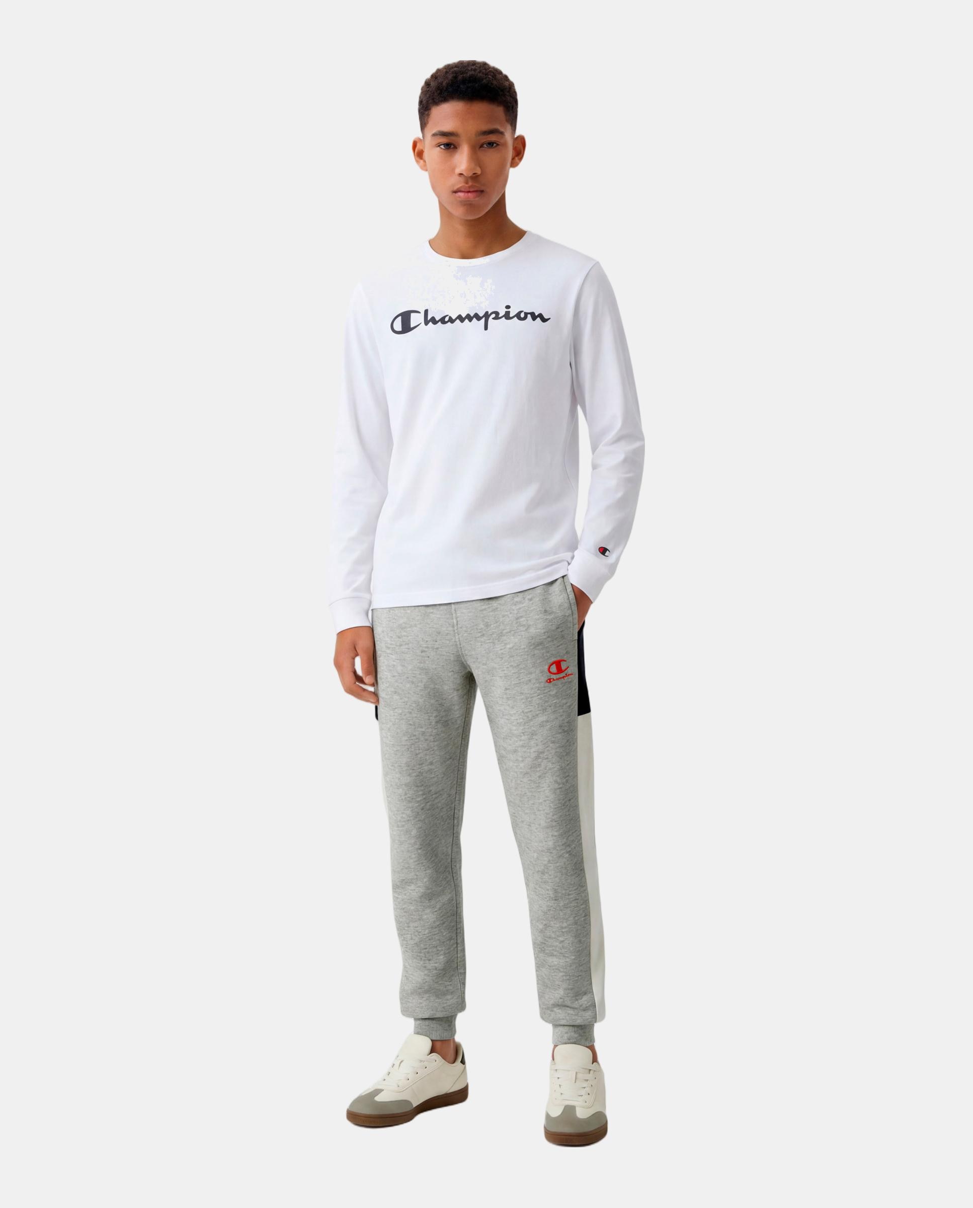 Calças Casual de Criança Rib Cuff Pants Cinzento-3