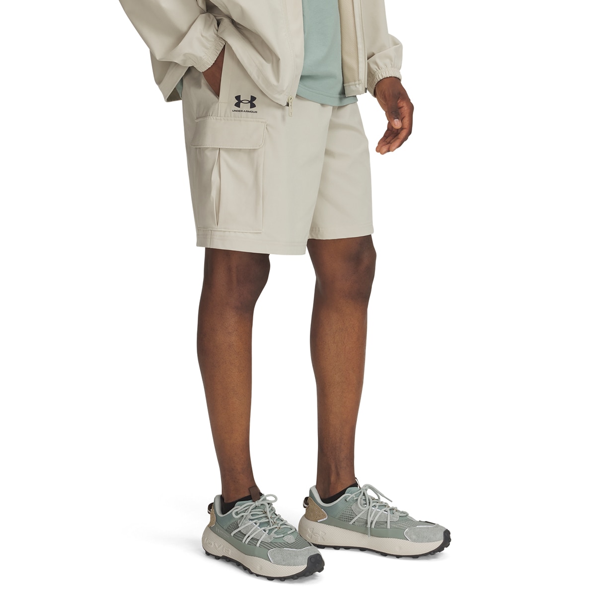 Calções de Homem UA Vibe Woven Cargo Short Verde-1