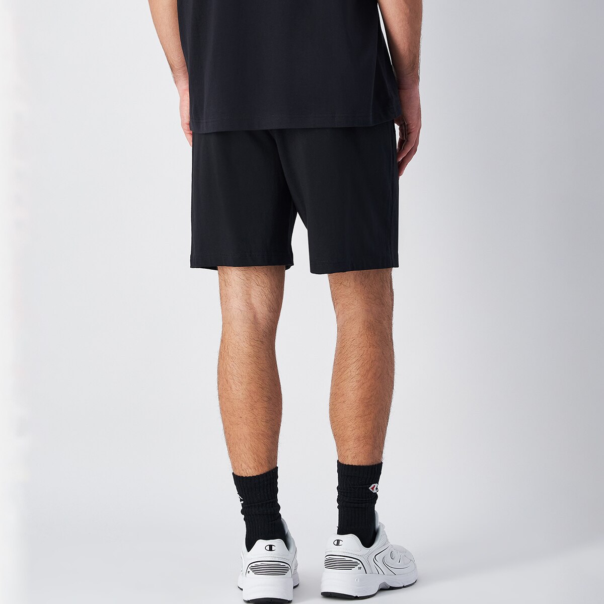 Bermudas de Algodão de Homem Preto-2