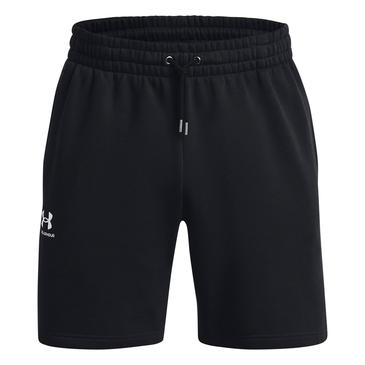 Calções de Homem UA Icon Fleece Short Preto / Branco-5