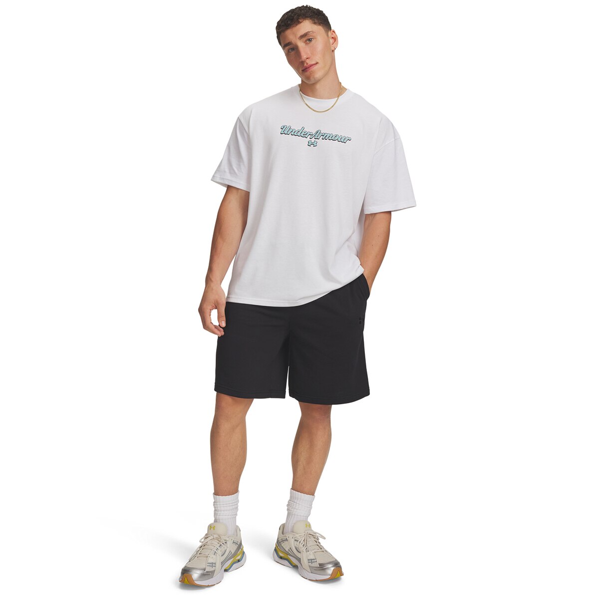 Calções de Homem UA Rival LW Shorts Preto-3