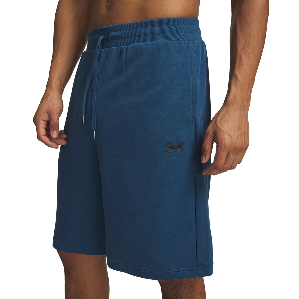 Calções Casual de Homem UA Rival LW Shorts Azul-escuro-4