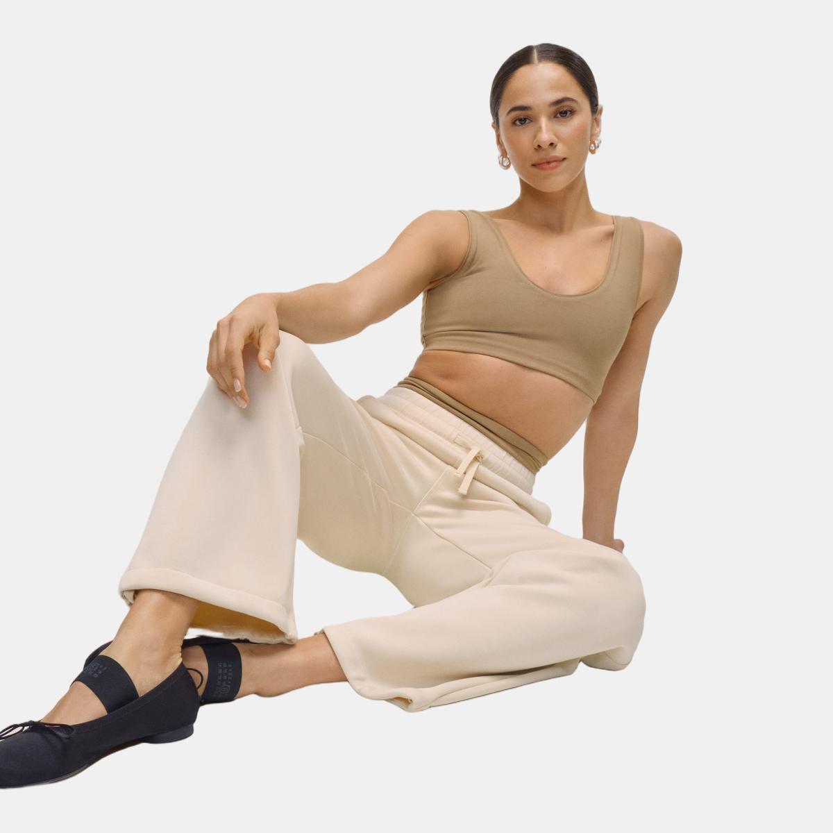 Calças de Mulher Peachy Straight Leg Jogger Natural-4