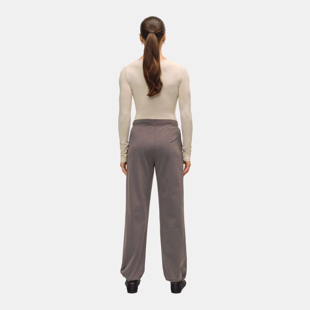 Calças de Mulher Stamp Loose Pant Cinzento-2