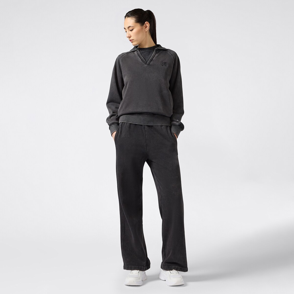 Calças de Mulher Preto-3