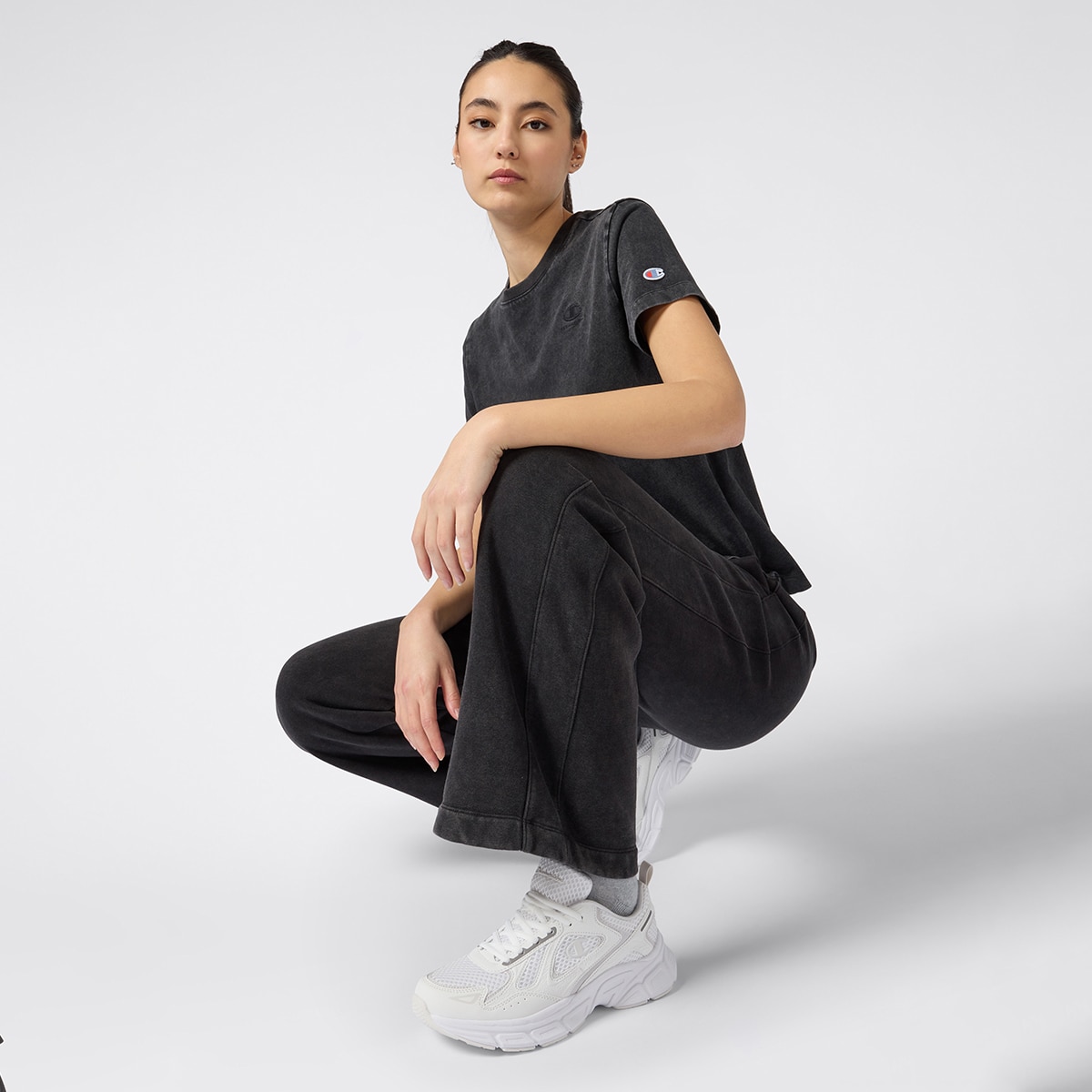 Calças de Mulher Preto-4