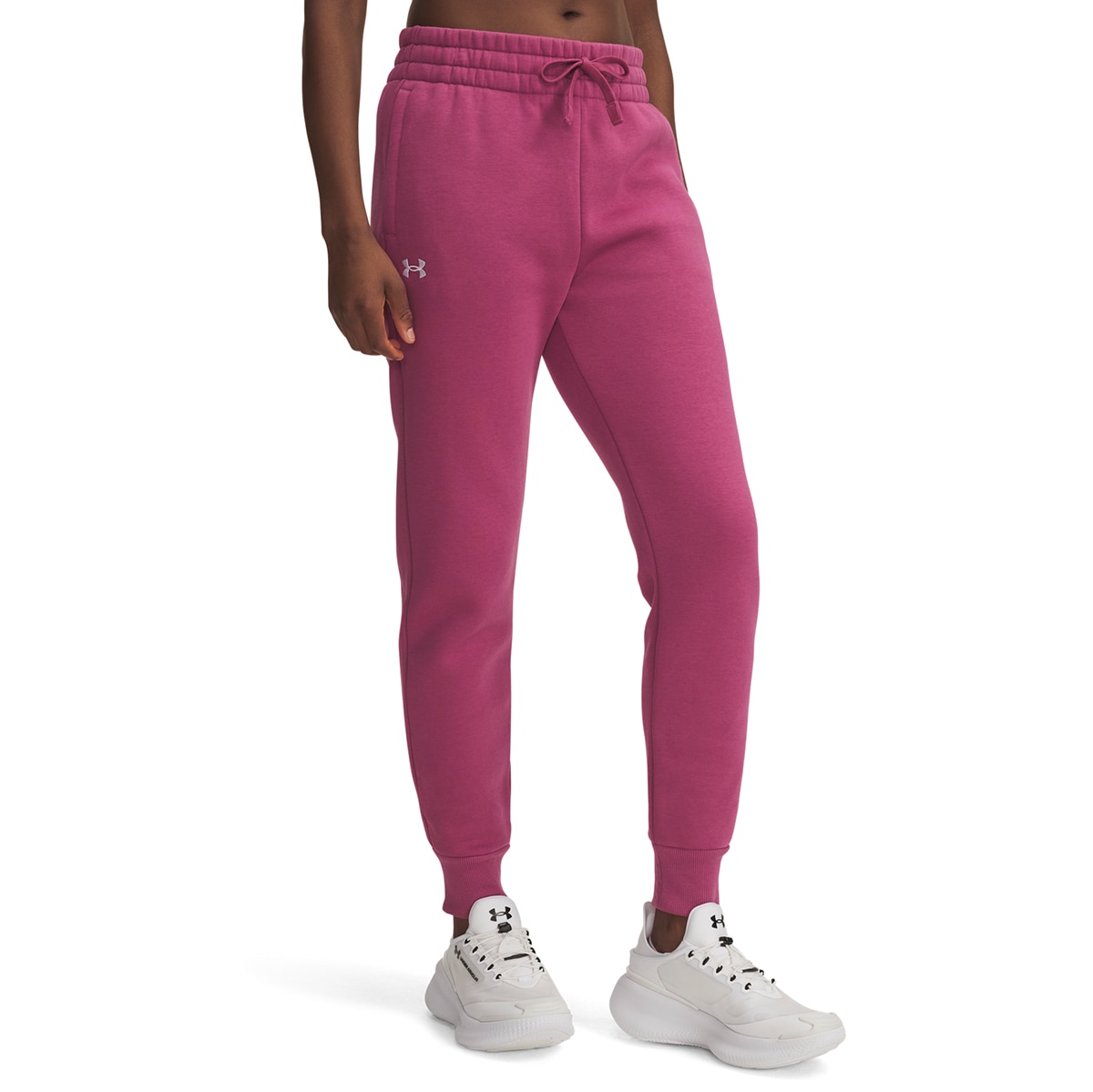 Calças de Mulher UA Rival Fleece Jogger Vermelho-1