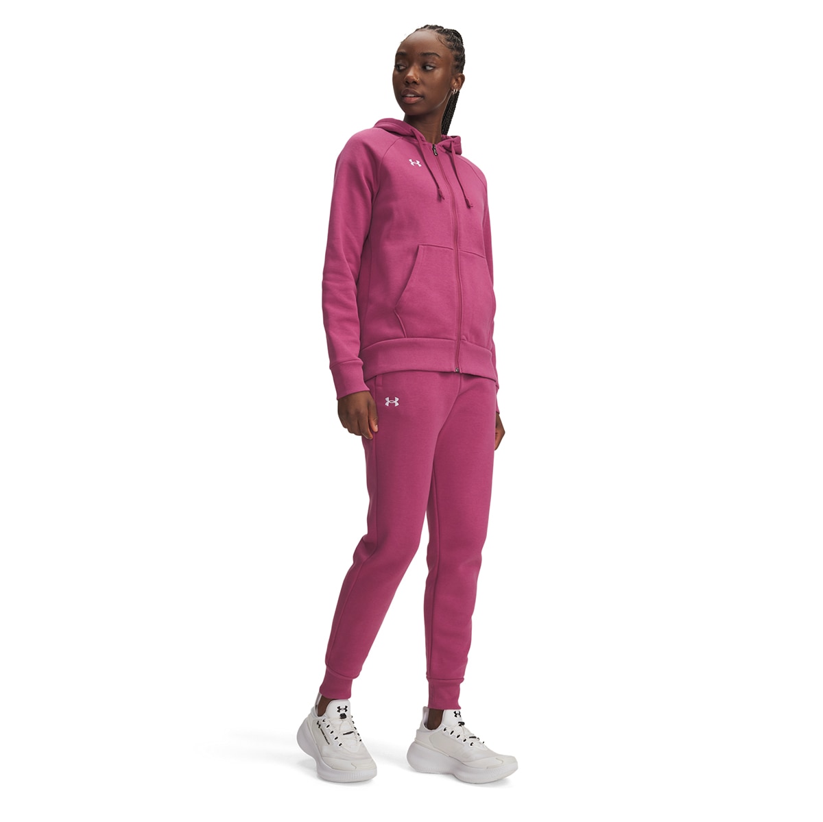 Calças de Mulher UA Rival Fleece Jogger Vermelho-3
