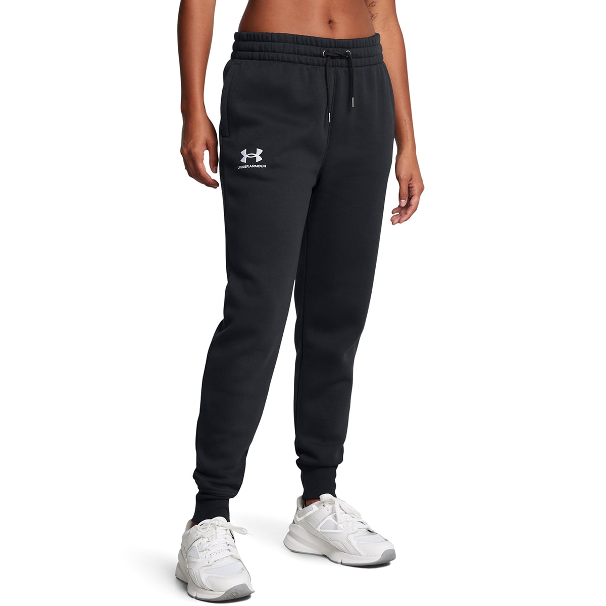 Calças de Mulher UA Icon Fleece Jogger Preto-1