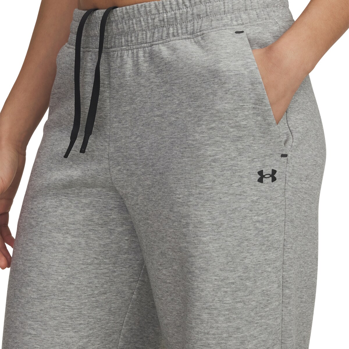 Calças de Mulher UA Unstoppable Flc Pant Cinzento-3