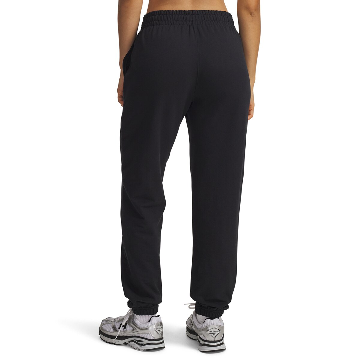 Calças de Mulher Sport Terry Jogger Preto / Branco-2