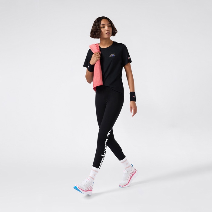 Leggings de Mulher Crop Leggings Preto-3