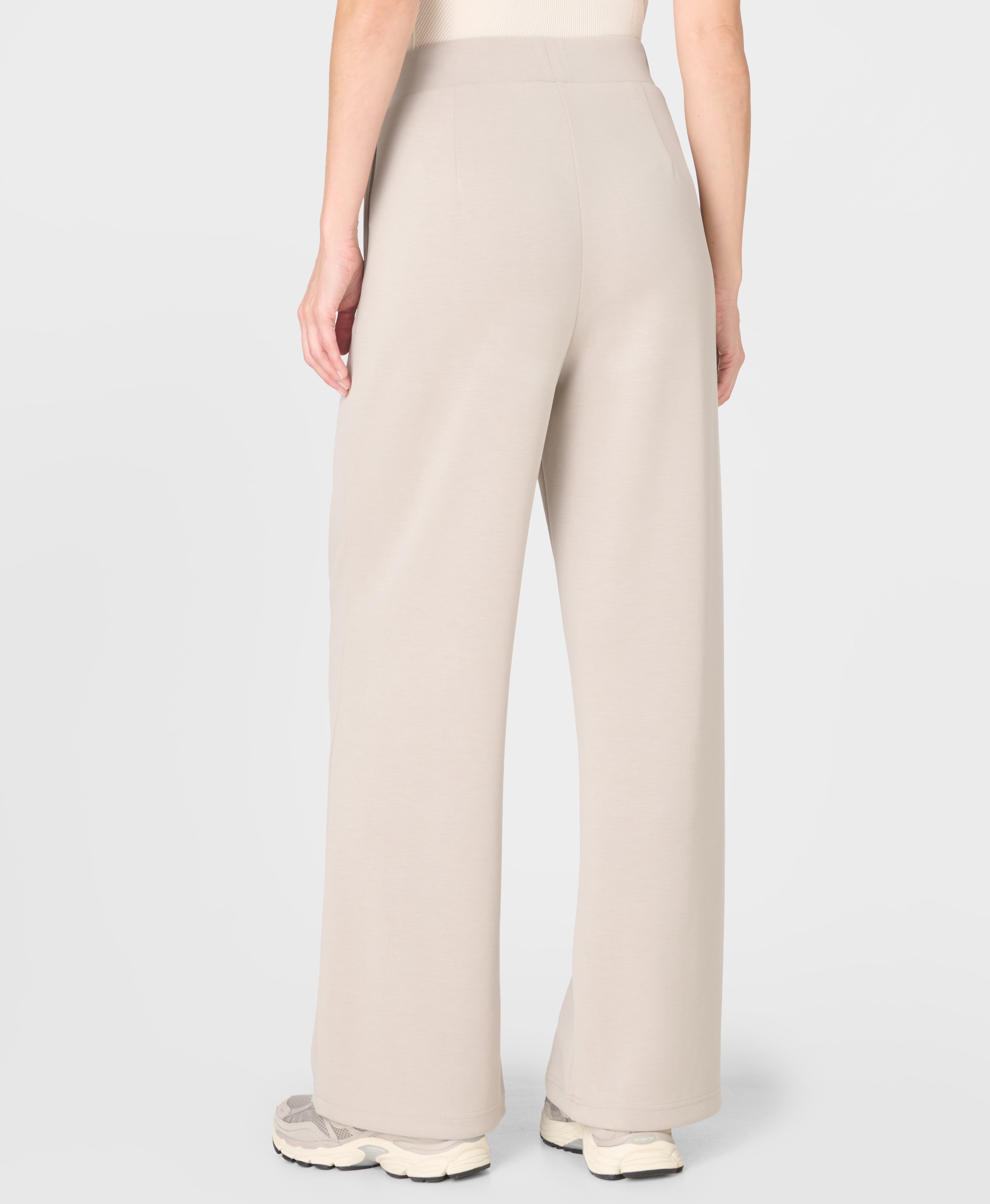 Calças de Mulher Sand Wash Wide Leg Trouser Bege-2