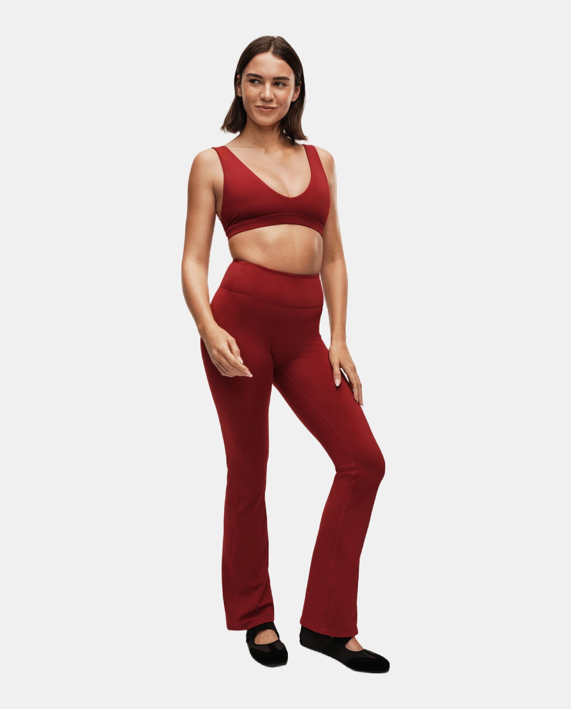 Pantalones de Yoga y Pilates de Mujer Casall Soft Touch Flared Pants CASALL - Granate Granate-5