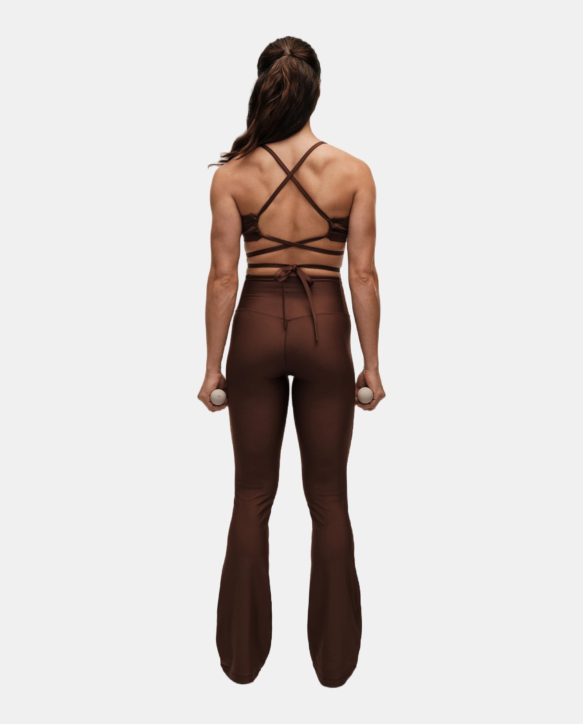 Pantalones de Yoga y Pilates de Mujer Casall Flare High Waist Pant CASALL - Marrón oscuro Marrón oscuro-3