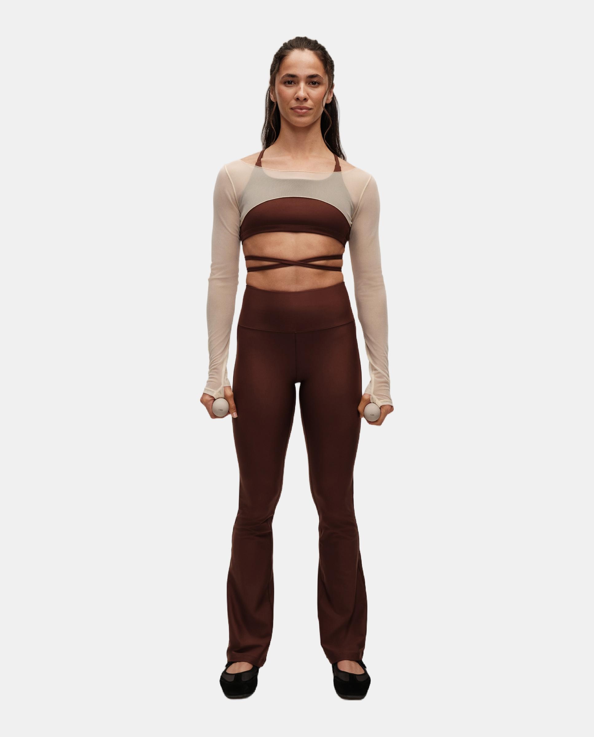 Pantalones de Yoga y Pilates de Mujer Casall Flare High Waist Pant CASALL - Marrón oscuro Marrón oscuro-6