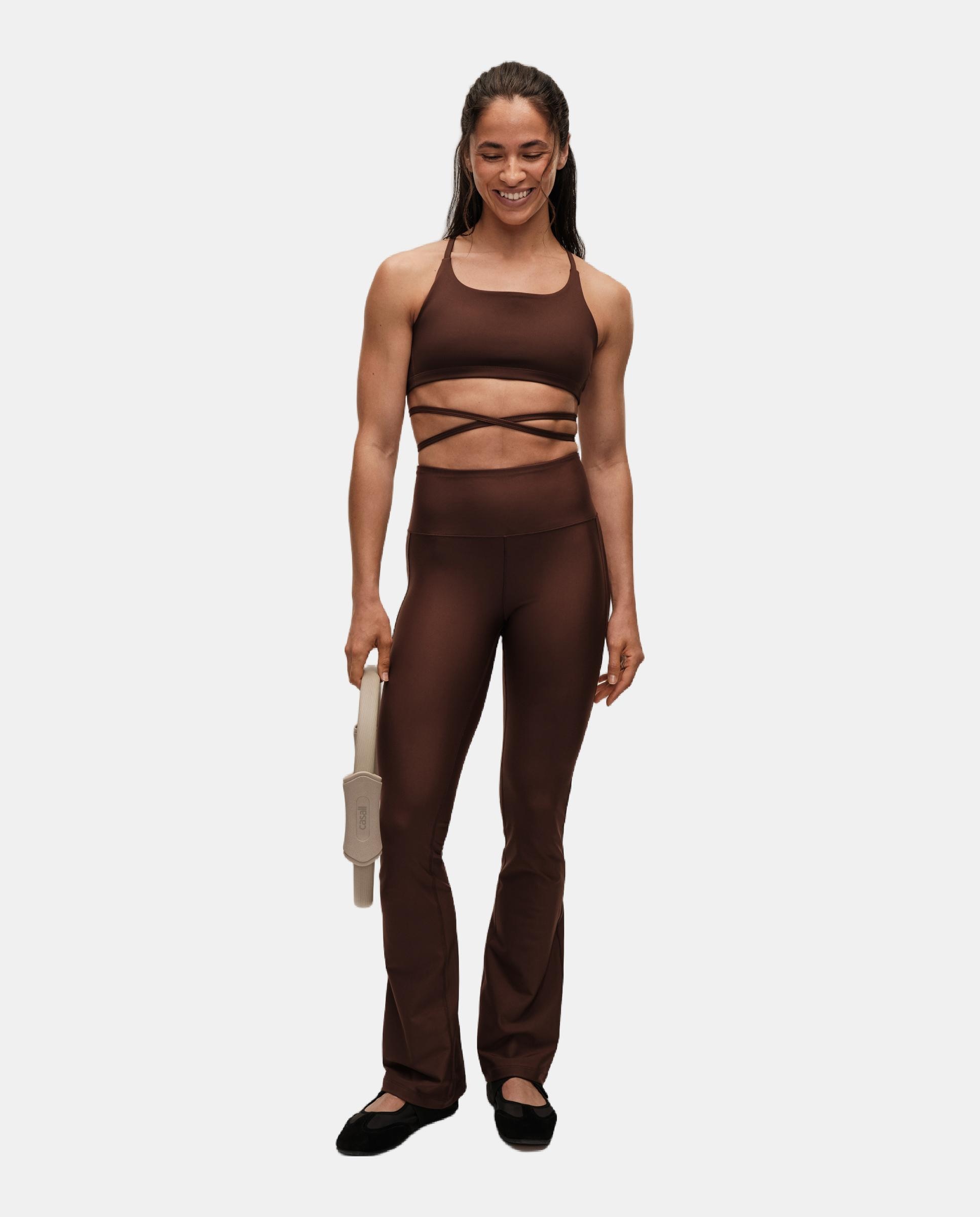 Pantalones de Yoga y Pilates de Mujer Casall Flare High Waist Pant CASALL - Marrón oscuro Marrón oscuro-7