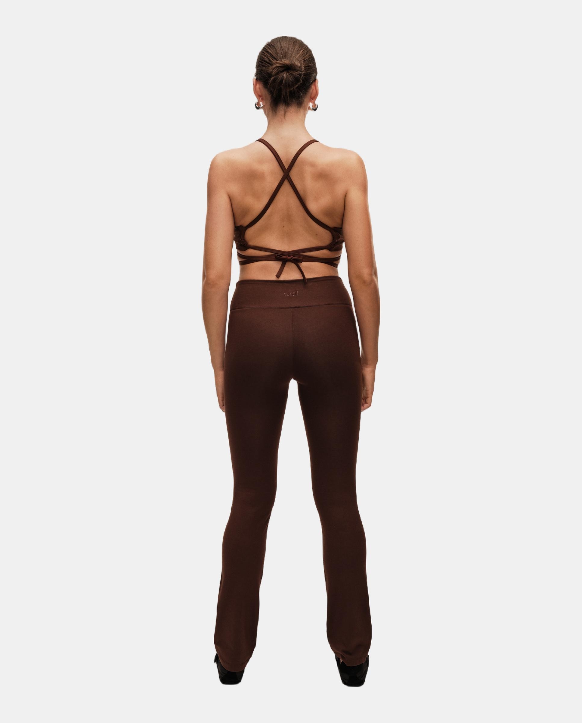 Pantalones de Yoga y Pilates de Mujer Casall Sublime Straight Pant CASALL - Marrón oscuro Marrón oscuro-2