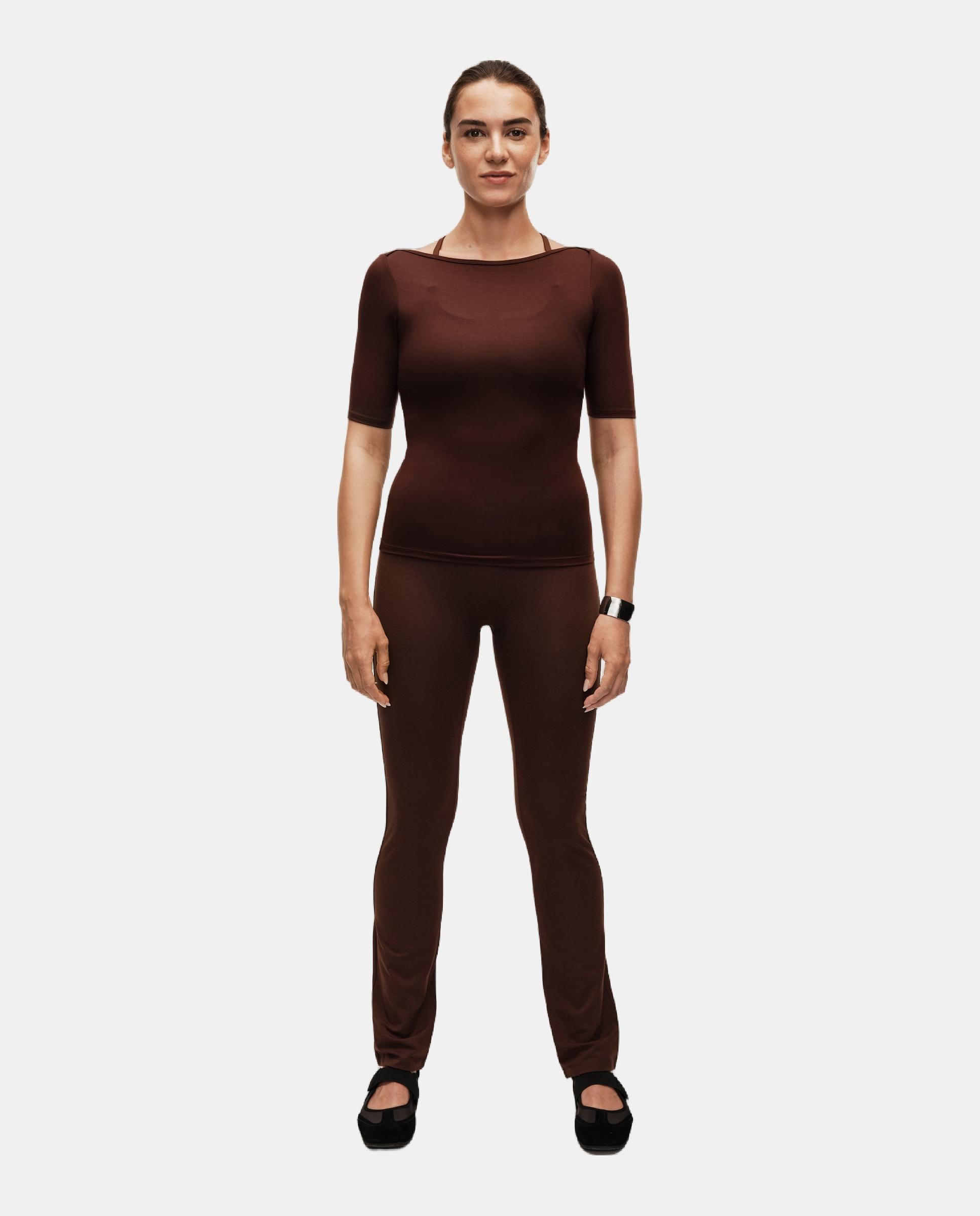 Pantalones de Yoga y Pilates de Mujer Casall Sublime Straight Pant CASALL - Marrón oscuro Marrón oscuro-5