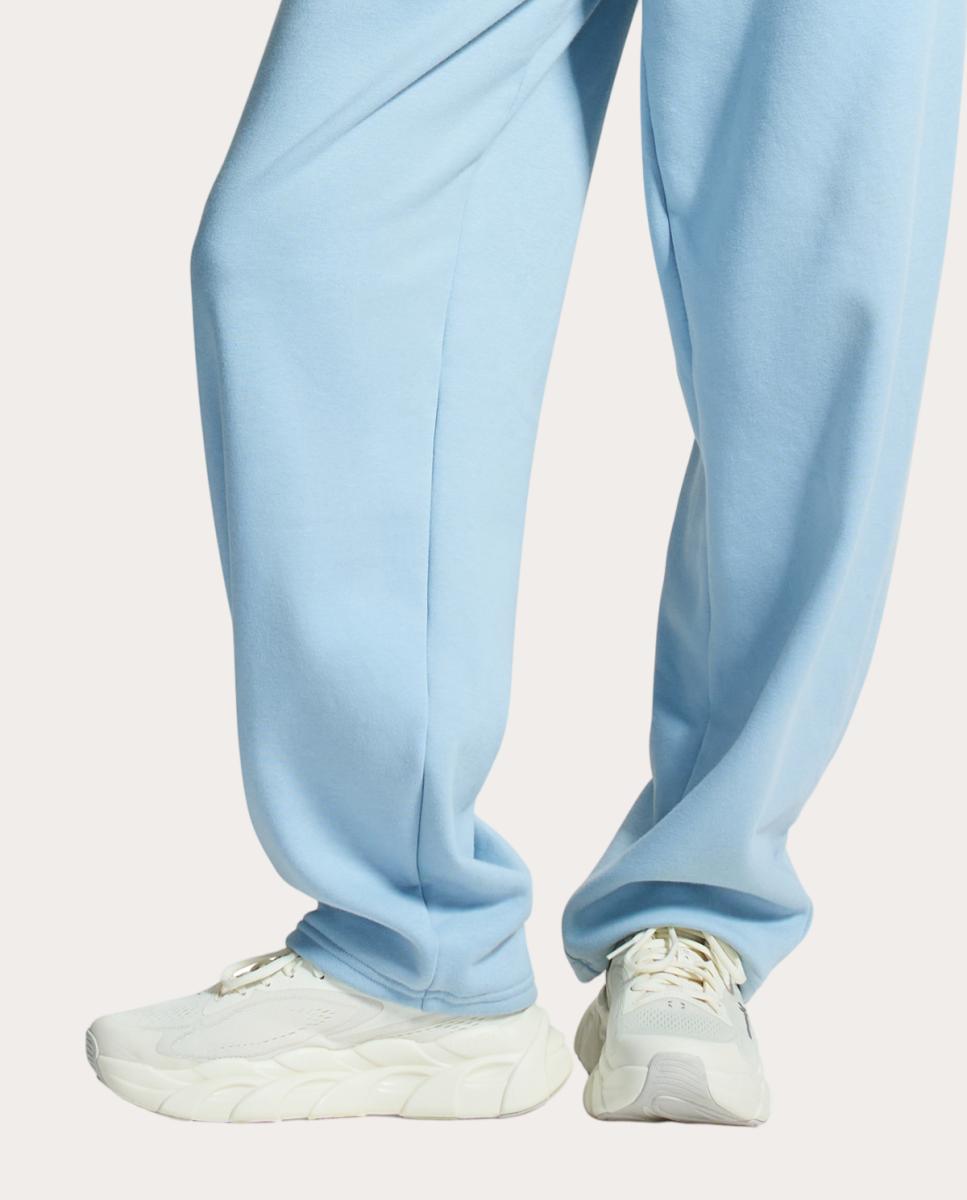 Calças de Mulher UA Icon Fleece Barrel Pant Azul / Cinzento-4