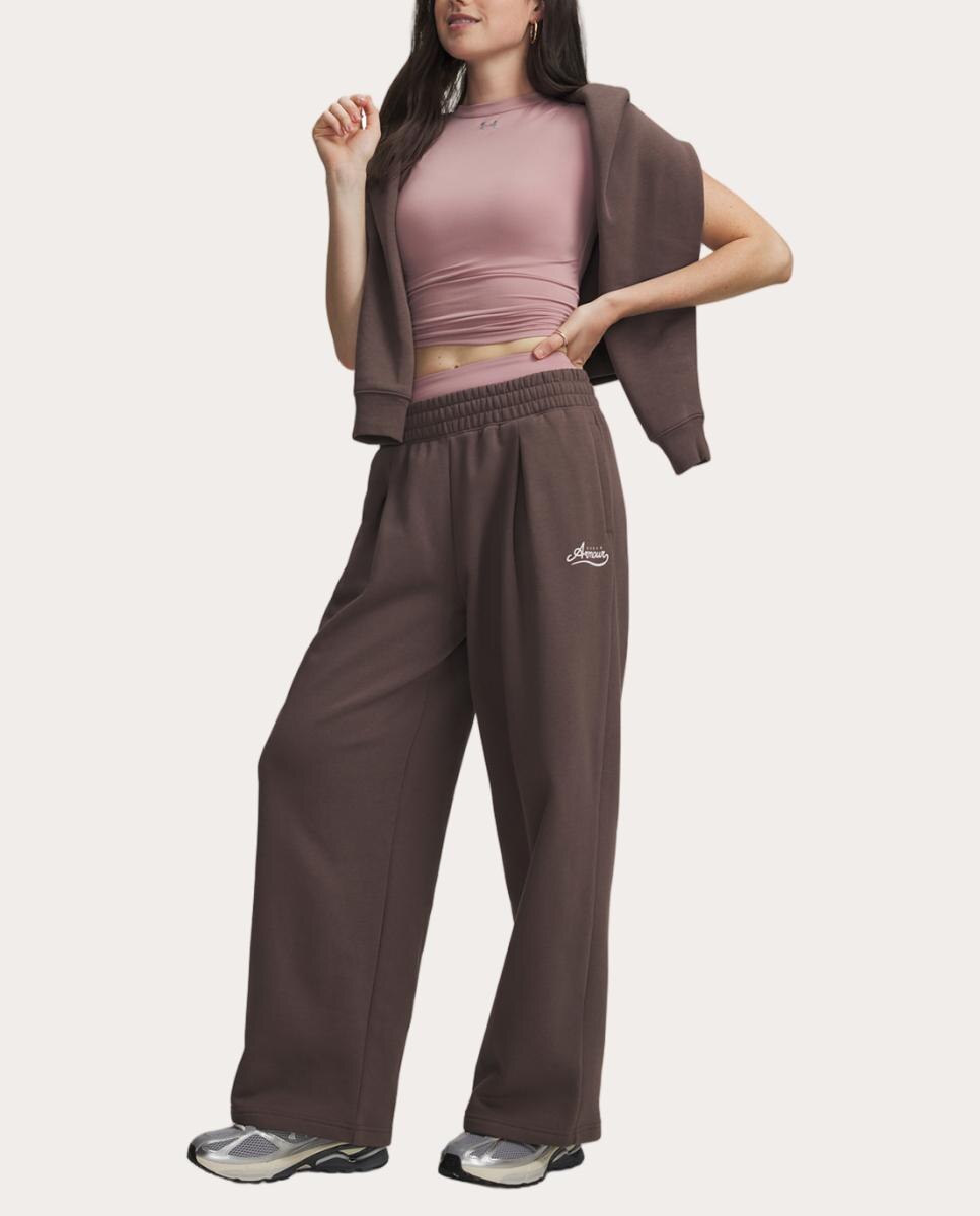 Pantalón de mujer Rival Pleated Varsity Pant Under Armour - Gris oscuro Gris oscuro-4