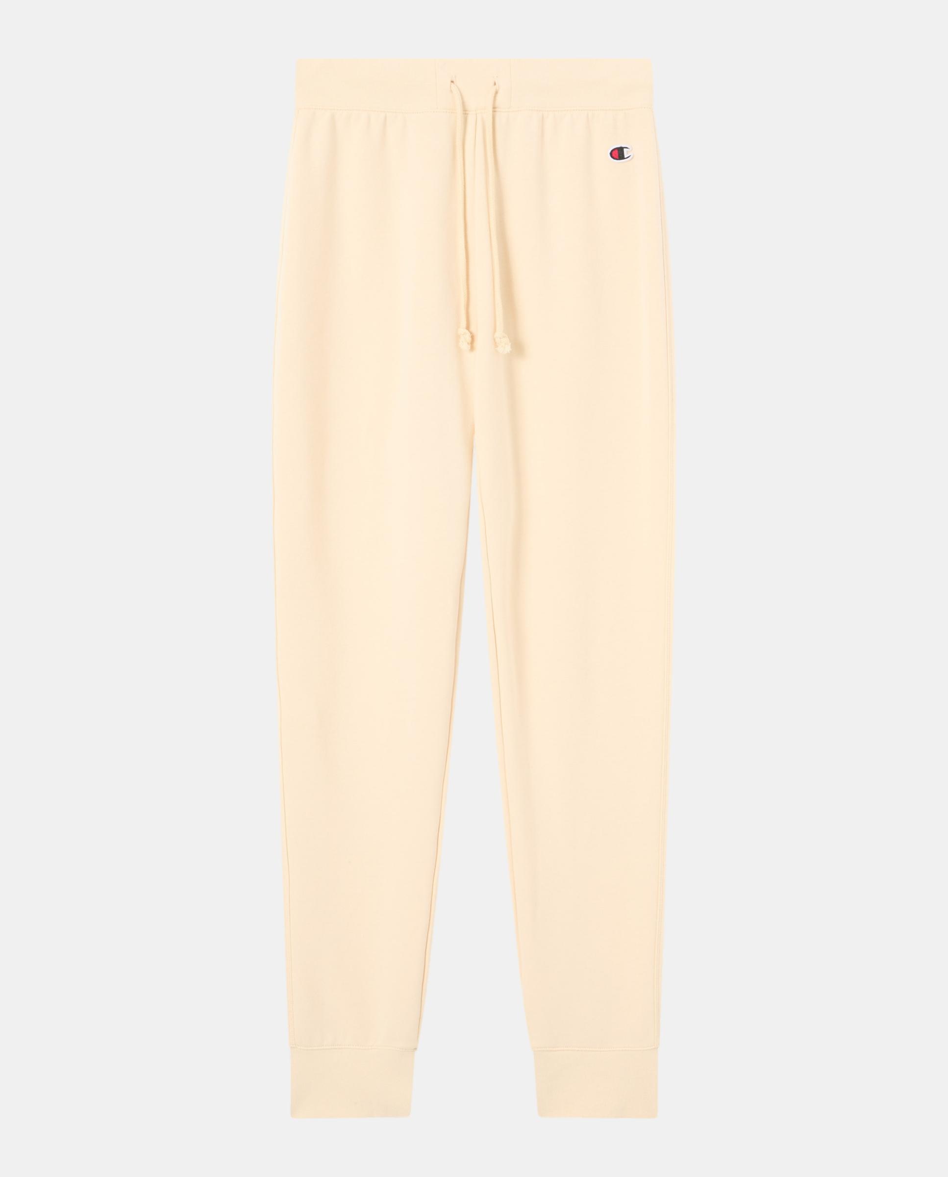 Calças Casual de Mulher Rib Cuff Pants Castanho-5