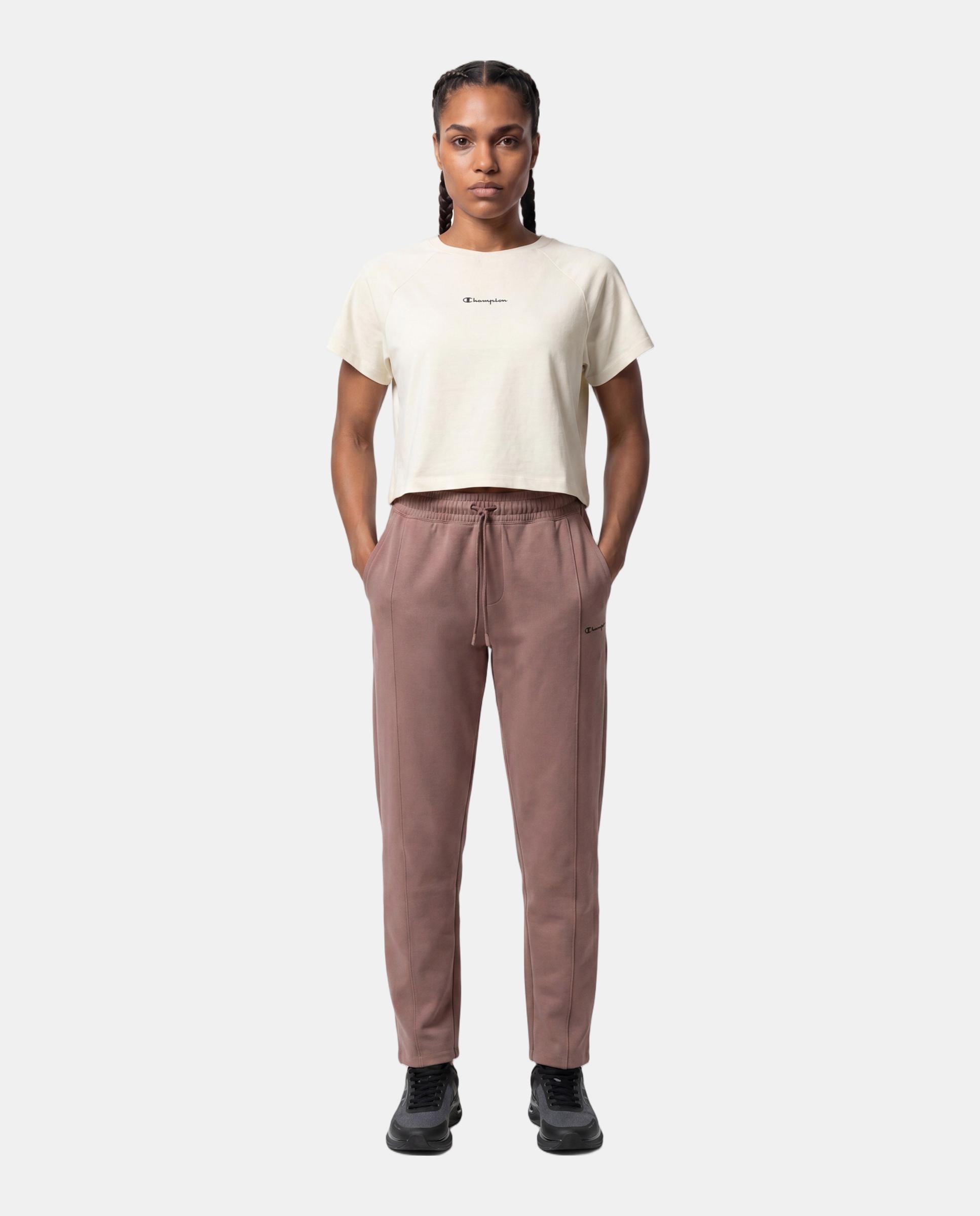 Pantalones Casual de Mujer Straight Hem Pants CHAMPION - Marrón Marrón-5