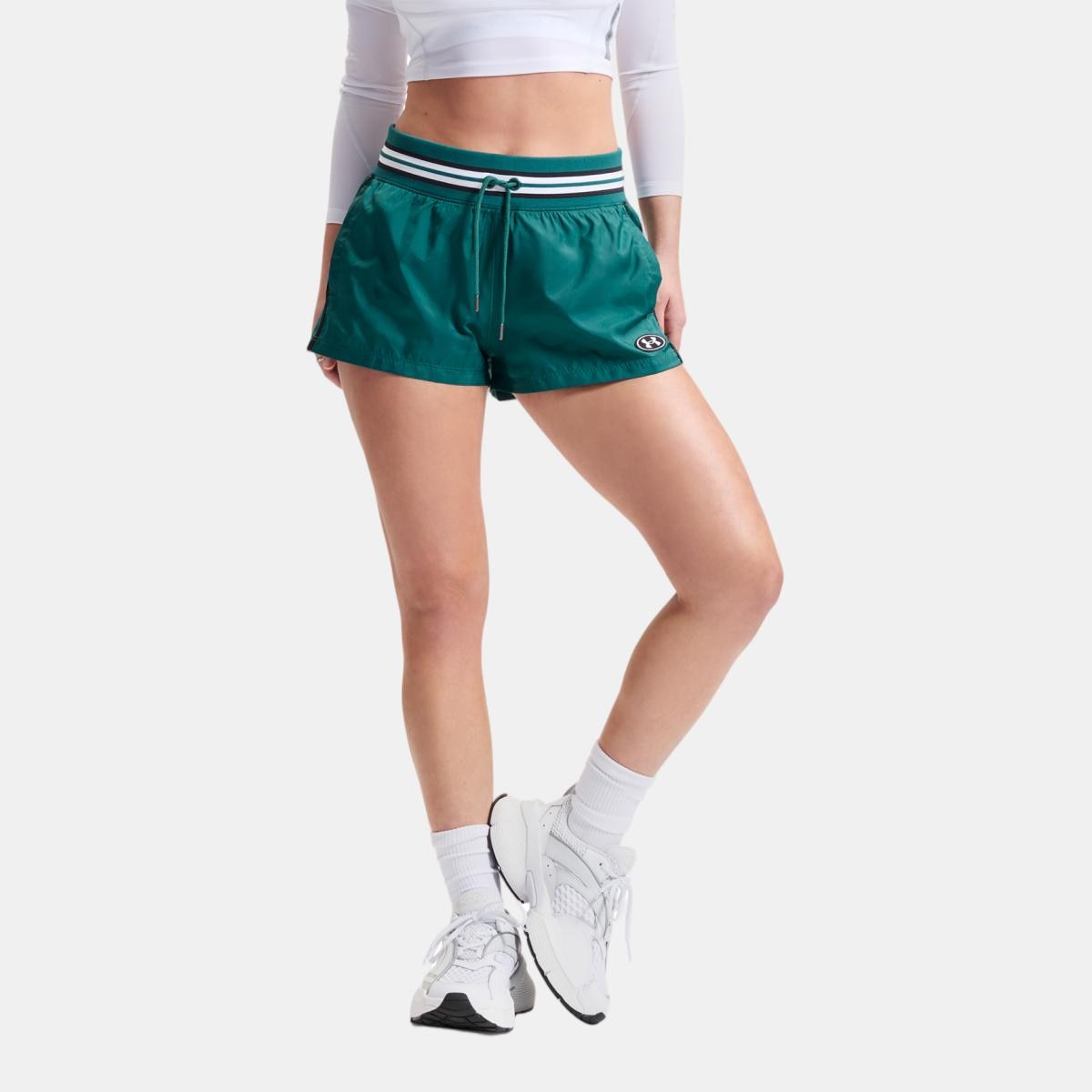 Calções de Mulher Casual Icon Wvn Heritage Short Verde-escuro-1