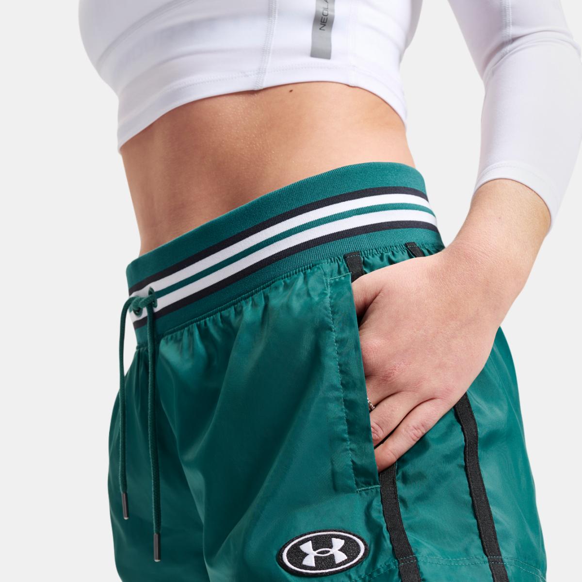 Calções de Mulher Casual Icon Wvn Heritage Short Verde-escuro-3