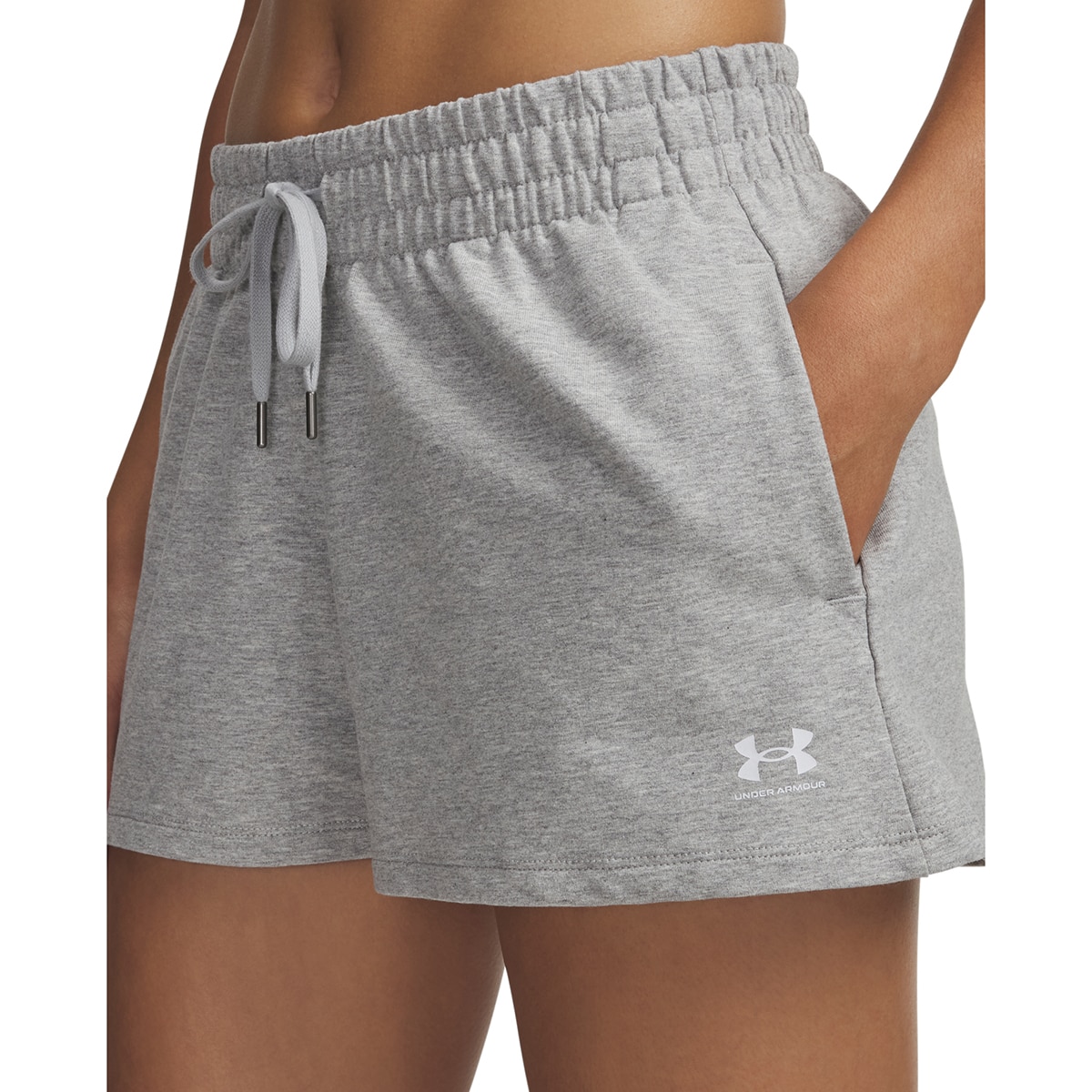 Calções Casual de Mulher UA Sport Terry Short Cinzento-jaspeado-4
