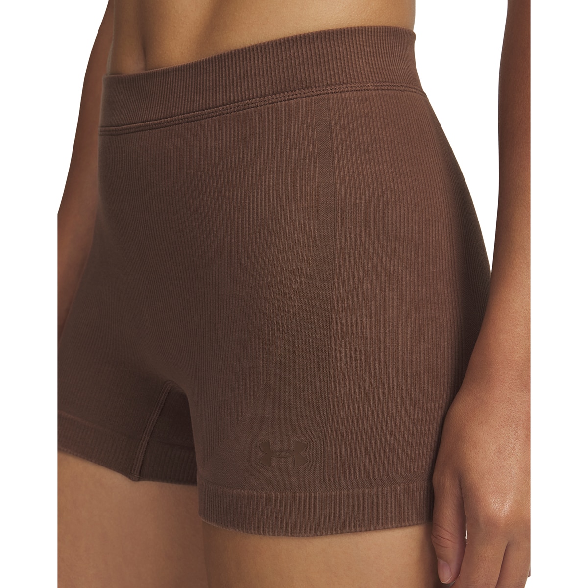 Calções de Mulher Casual Seamless Cotton Shorty Castanho-escuro-3