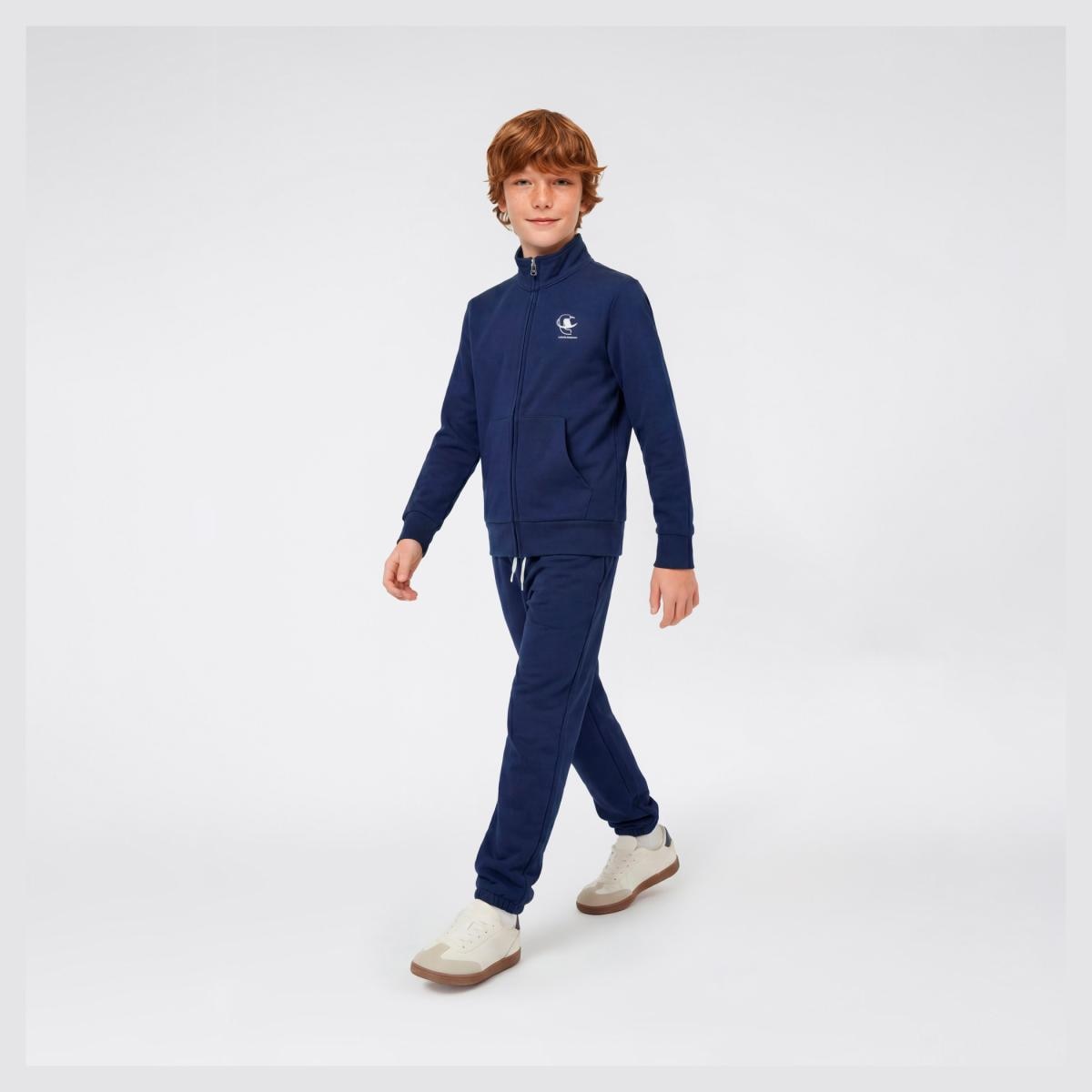 Sweatshirt de Criança Hooded Full Zip Suit Azul-3