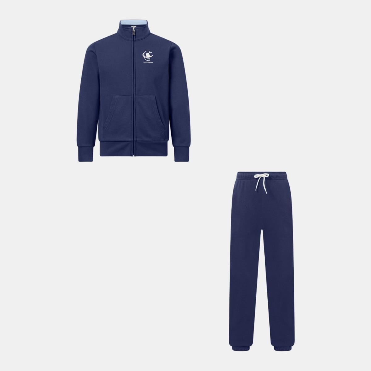 Sweatshirt de Criança Hooded Full Zip Suit Azul-4