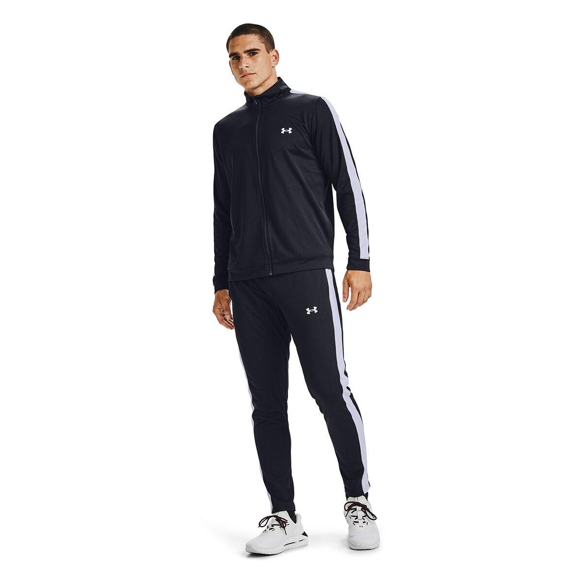 Fato de Treino de Homem UA Rival Knit Track Suit Preto / Branco-3